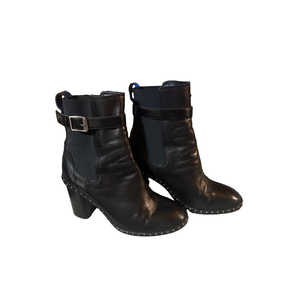 Rag & Bone Women's Size 8.5  EU 38.5 Black Leather Romi Chelsea Boot With Studs
